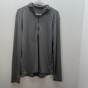 REI Coop Base Layer Half-Zip Sweatshirt Mens M Gray Performance UPF 50+ Athletic